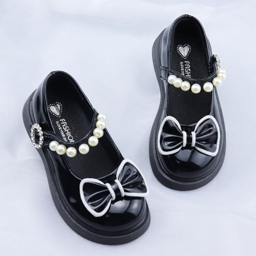 Image of Girls Mary Janes Shoes Toddler Dress Shoe School Uniform Oxford Flats | Elegance Comfort Cute Sweet Functional Sturdy Fit Widen Soft cushioned Non-slip Party Wedding Christmas Easter Gifts