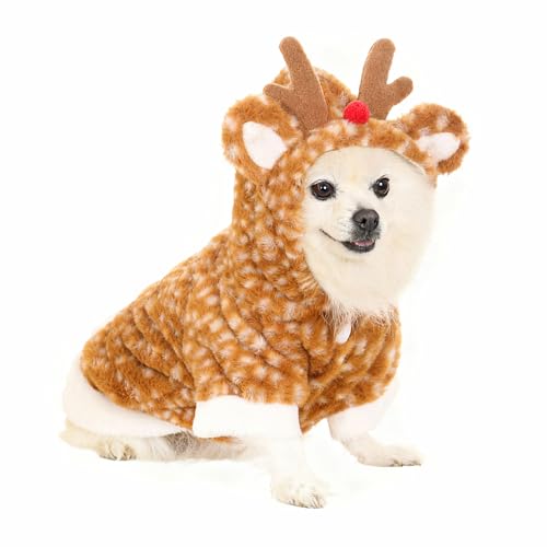 Disfraz de reno para perro talla M miniatura 2