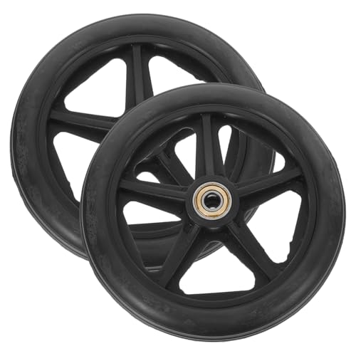 Housoutil Front Wheels for Wheelchair Replacement Wheelchair Wheels 6 Inch Wheelchair Attachment Wheelchair Bearings Easy to Install Wheelchair Front Wheels