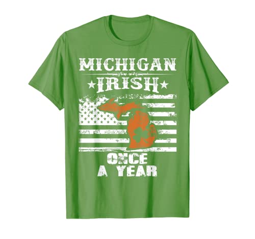 Michigan Irish Once A Year St Patrick's Day Camiseta Camiseta