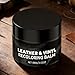 Black Leather Care Balm - 100g Breathable Prevents Cracking - Leather Furniture Restorer | for Couch Chair Headboard Car Seats Bags Jackets Shoes Boots