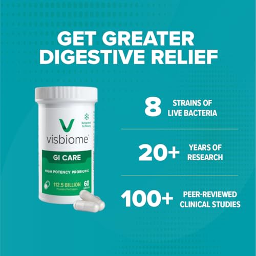 Visbiome® GI Care - High Potency Probiotic - 112.5 Billion CFU Live Probiotics, Original De Simone Formulation, Made in USA, 60 Capsules. - Thumbnail 2