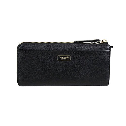 Kate Spade Alice Court Nisha Bow Zip Around Wallet Black2