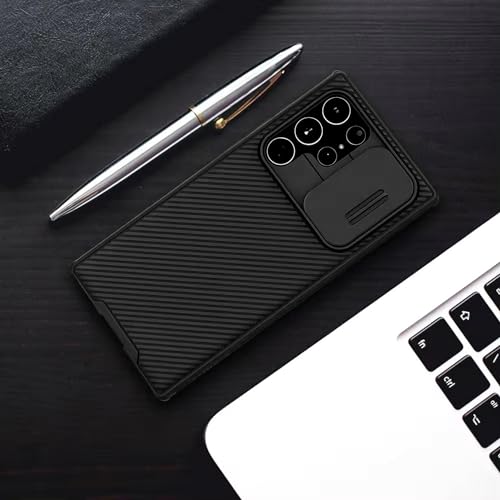 Image of iFAST Premium Back Cover Case Compatible with Galaxy S24 Ultra Soft Shokproof TPU and Hard Polycarbonate (PC) (Slider | Black)