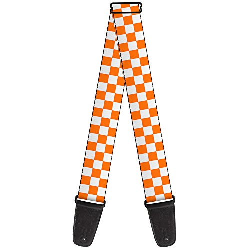 Buckle-Down Guitar Strap Checker White Tn Orange 2 Inches Wide (Gs-W30303) #TOP10