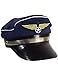 Jacobson Hat Company Pilot Hat Costume Accessory, White/Back/Gold/Multicolor, One Size