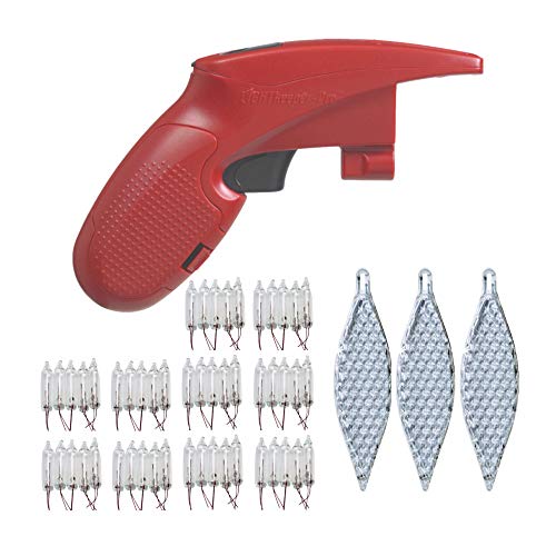 LightKeeper Pro Christmas Tree Light Repair Tool with 50 Replacement Bulbs and 3 Tree Pine Scent Keeper - Fix Your String Light Decorations With A Squeeze Of The Trigger