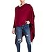 Women's Shawl Wrap Poncho Ruana Cape Cardigan Sweater Open Front for Travel Flight Cruises (PC03-13)