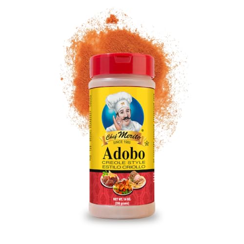 Chef Merito Adobo Seasoning, Classic All-Purpose Latin Blend, 14 oz Jar