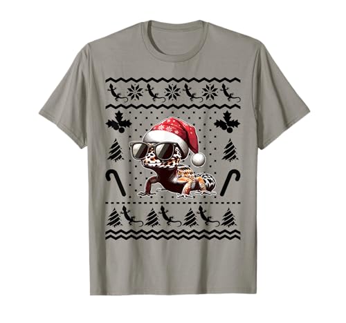 Funny Leopard Gecko Christmas Xmas Reptile Lovers Lizard T-Shirt