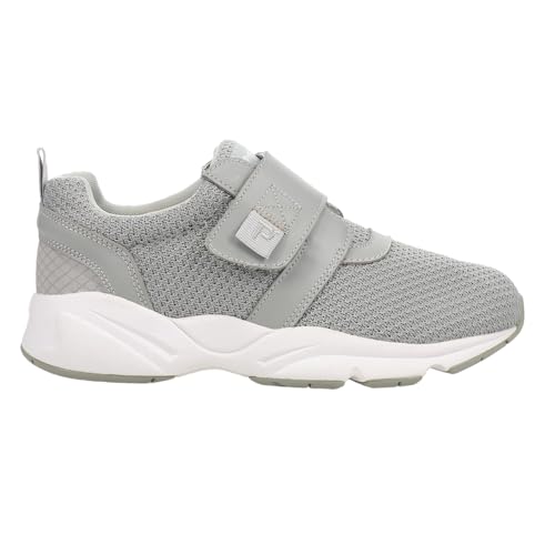 Propét Women Stability X Strap Sneaker, Light Grey, 12 X-Wide — view 4