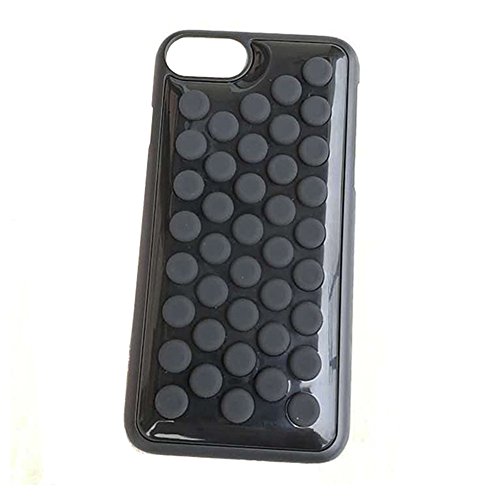 Case for iPhone 8 Plus,Funny Cute Pop Sound Popping Decompression Bubble Wrap Hybrid Silicone Puchi Puchi Hard Case Cover for Apple iPhone 7 Plus/iPhone 8 Plus (Black)