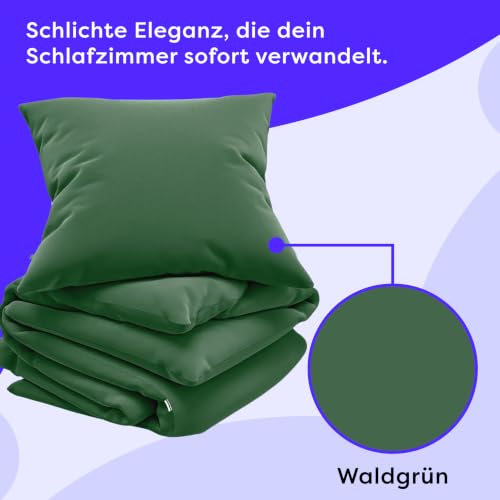 Wolkenfeld Mikrofaser Bettwäsche 135x200 cm – Kuschelig Weich, Bügelfrei & Doppelt Gebürstet – Oeko-TEX Bettwäsche-Sets… – Ansicht 2
