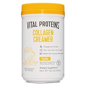 Very important Proteins Collagen Espresso Creamer, Non-dairy & Low Sugar Powder with Collagen Peptides Complement – Supporting Wholesome Hair, Pores and skin, Nails with Vitality-Boosting MCTs – Vanilla 10.6oz