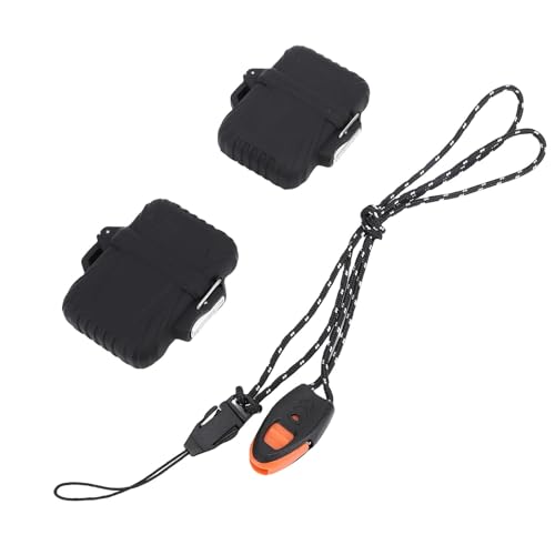 Sorandy 2PCS Water Proof Storage Box Set, Wiederverwendbare Schutzhülle für Sportarten und Aktivitäten Im Freien, Plastikschwarz mit Luftdichtem Deckel und Gummisiegel