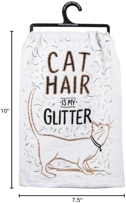 Primitives by Kathy Cat Hair is My Glitter Decorative Kitchen Towel image 4