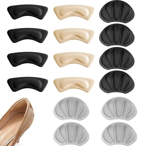 8 Paires de Auto-Adhésif Talon, Coussinets de Talon en Gel Antidérapants, pour Talons Hauts, Baskets, Chaussures, Pour Homme Et Femme De Talon Antidérapants Anti- Protection Des Pieds