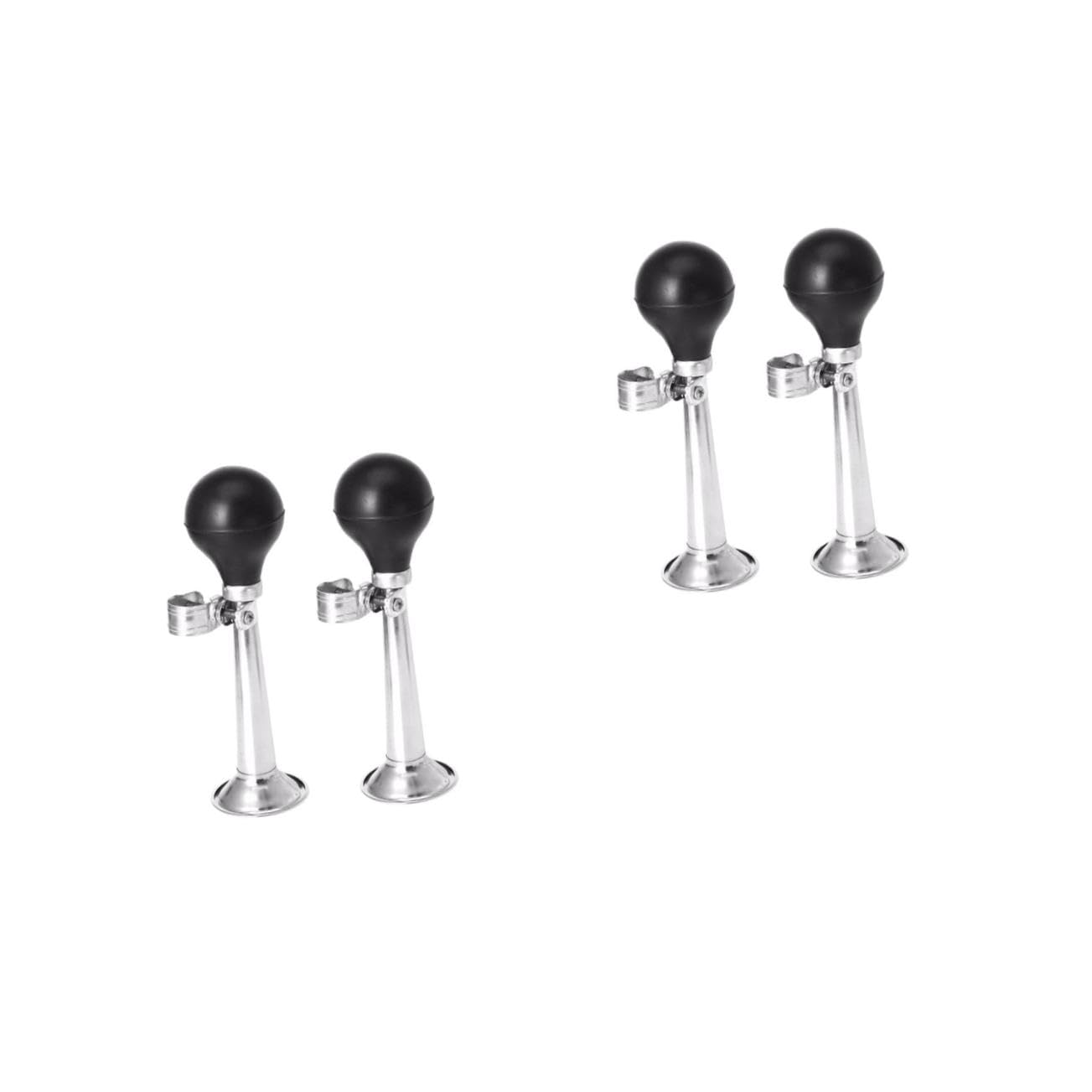 POPETPOP 2sets Loud Bike Air Horn Durable Plating Handlebar Alarm for Mountain Bikes and Scooters Replacement for 2pcs*2