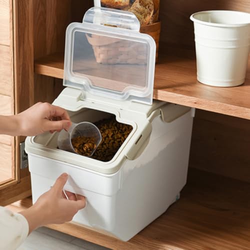 Contenedor de comida para mascotas pequeño con tapa hermética 6