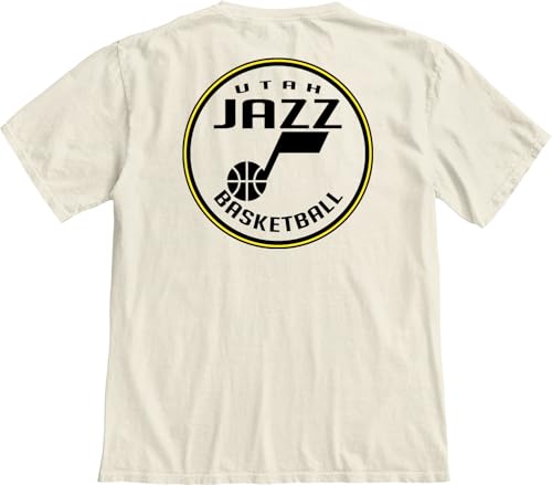 Image of Blue 84 NBA Unisex-Adult NBA Officially Licensed T-Shirt Ringspun Front /Back Ivory