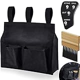 Dunzy 3 Pcs Umpire Gear Set Includes Baseball Umpire Brush, Black Umpire Ball Bag and Umpire Indicator for Men Youth Referee Equipment Accessories Kit