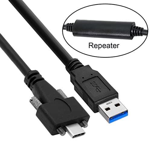 CY Cable USB-C USB 3.1 Type-C Dual Screws Locking to Standard USB3.0 Data Cable Mount Type for Camera Recorder - Image 3