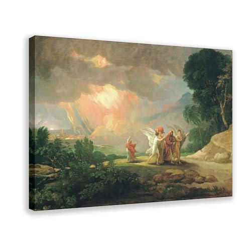 FHDdtR Benjamin West,Lot Fleeing from Sodom,art Prints Poster Wall Art