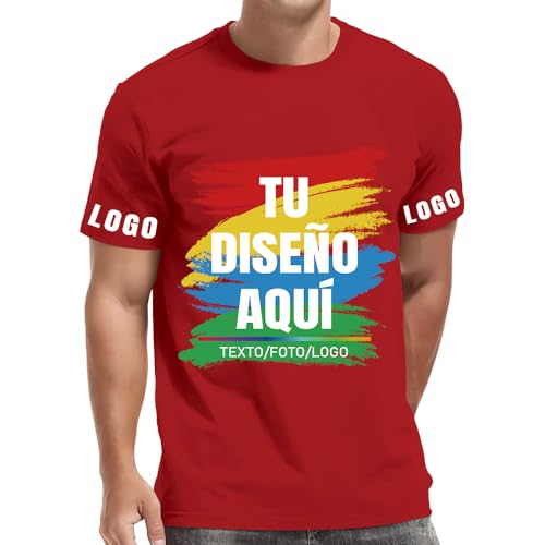ERICAT Camisetas Personalizadas, Camiseta Personalizada – Agrega tu Propia Imagen, Texto o Logo. Camisetas Personalizables para Hombres y Mujeres