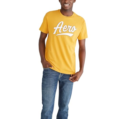 Aero Script Logo Aero, Antique Ochre, XS | Amazon.com