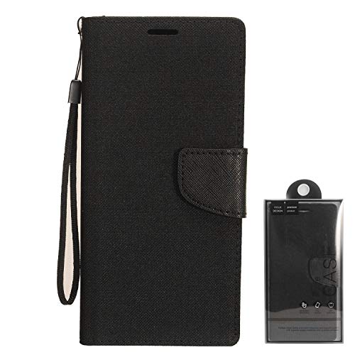 Celzen - For Motorola Moto G Stylus Xt2043, Moto G Power Xt2041 (2020 Version) - Denim Fabric Flip Wallet Phone Case - Ct5 Black #TOP3