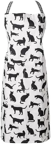 DII Cotton Adjustable Men & Women Kitchen Apron with Pockets and ...