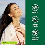 Organika Canadian-Made Lion's Mane - Ultra Strength Organic Mushroom Extract - 2800mg - Nootrophic, Natural Support for Memory, Mood, Neuroprotection and Cognition - 120vcaps, 120 Day Supply