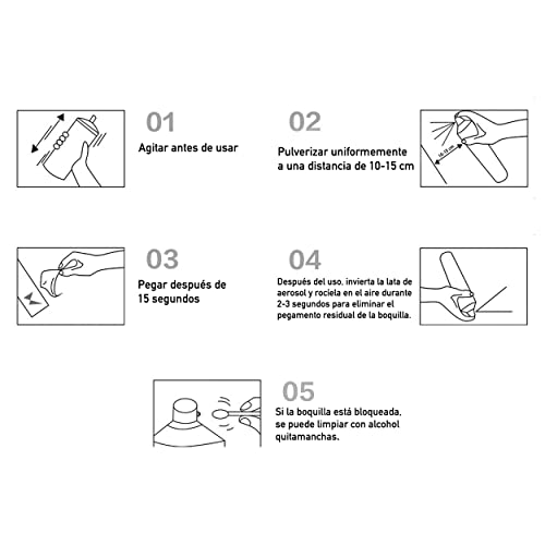 Miniatura 4 de Spray Adhesivo Multiuso Pegamento En Aesol Cola Spray Secado Rápido Fuerte Y Ecológico 200ml Pack De 3