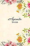  Agenda 2019-2020: Julio 2019 A Diciembre 2020 / 1 Semana En 1 Página/ 18 Meses / Planificador Diseño Floral