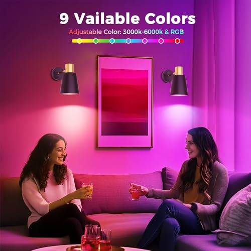 Image of DORESshop Battery Operated Wall Sconces Set of Two, Dimmable & Adjustable Black Gold Wall Lights, Rechargeable Wall Sconce with Remote, Not Hardwired LED Wall Lamps for Bedroom Living Room