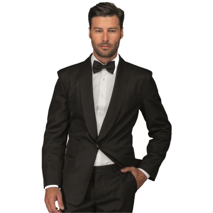 I.sacco Giacca Unisex Scialle Monopetto in 100% Poliestere (Nero)