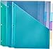 AmazonBasics Two Pocket Plastic Dividers with 5 Tabs, Multicolor, Pack of 3 Sets