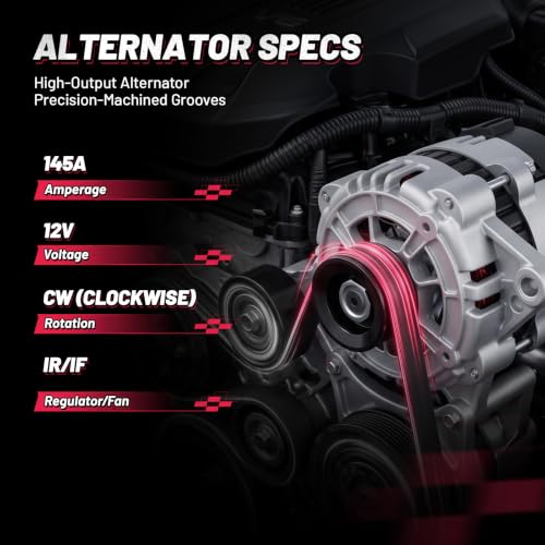 Image of BDFHYK 145A Alternator for Ford F-650 7.2L L6 2004-2008, 8362 | For Ford F-750 2004-2008, F-650 2004, 12V, Clockwise Rotation