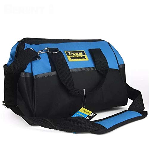 Tool Bags Waterproof Canvas Bag Multi-function Power Tools Woodworking Tool Storage Capabilities Technician Handbags for Tool Storage (Color : Blue, Size : 12inch)