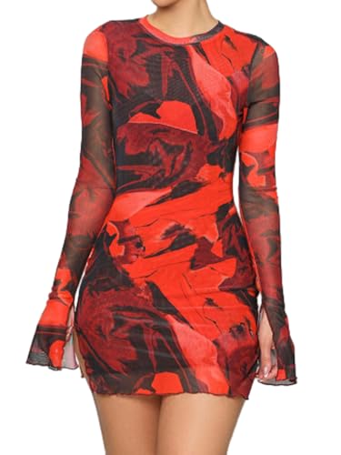 Robe mini florale col montant Fastkoala idéale pour vos sorties et soirées