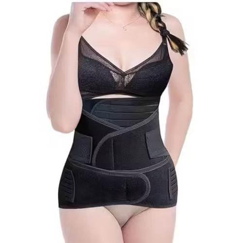 Post Pregnancy 3 in 1 Tummy Support Belt for Women – C-Section & After Delivery Recovery – Adjustable Belly, Waist and Pelvic Shapewear Belt (Free Size, Black)
