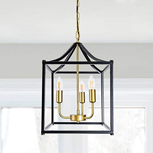 Big Sale 3-Light Chandelier Rustic Metal Pendant Light, Adjustable Height Square Pendant Ceiling Hanging Light Fixture with Matte Black and Gold Finish for Bedroom Kitchen Island Livingroom Big Sale 3-Light Chandelier Rustic Metal Pendant Light, Adjustable Height Square Pendant Ceiling Hanging Light Fixture with Matte Black and Gold Finish for Bedroom Kitchen Island Livingroom