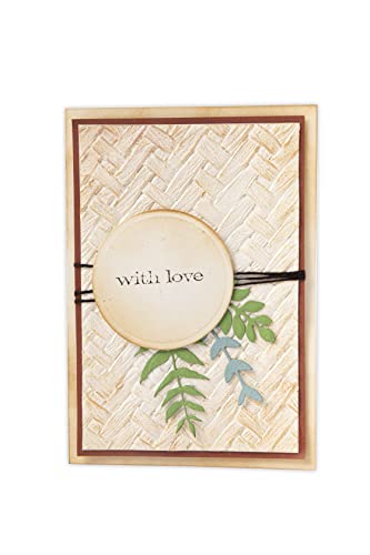Sizzix 664761 Cartellina Per Goffratura 3D – Motivo Chevron Sfalsati – 15,9 X 10,8 Cm Per Big Shot - 2