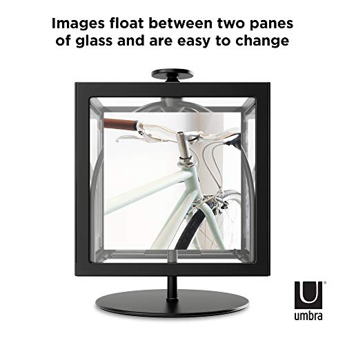 Umbra Rocker 360-Degree Rotating Cube Multi Picture Frame, Regular, Black #TOP4
