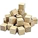 Goodlucky 50 Pcs 1" Natural Unfinished Craft Wood Blocks Wood Cubes for DIY Craft Gifts