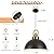 PINDODO Pendant Light, 11.8" Black Pendant Lighting for Kitchen Island, Dining Room, Farmhouse Kitchen Pendant Lighting Over Island, Modern Adjustable Pendant Light Fixture, 1 Pack