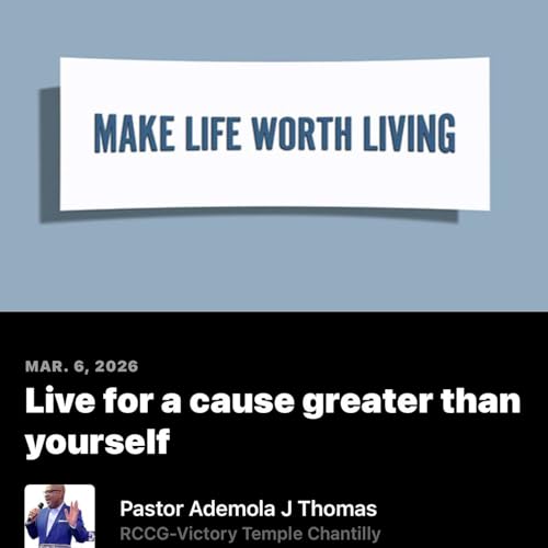 Live for a cause greater than yourself.