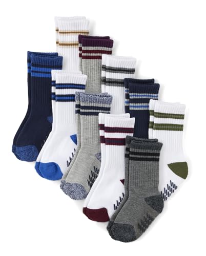 The Children's Place Boys' and Toddler Crew Socks Variety Pack