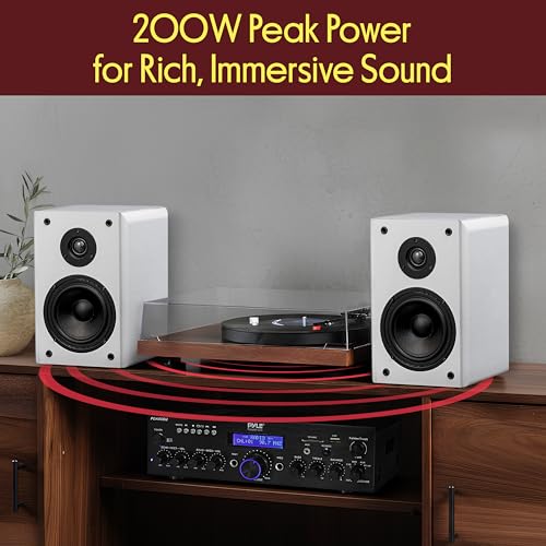 Pyle 5.25” Wired Bookshelf Speakers Pair – 2-Way HiFi Home Theater Stereo Speakers with Soft Dome Tweeter, Paper Cone Woofer & Wall Mount Brackets – Compact Speaker System, White by Pyle - Image 6