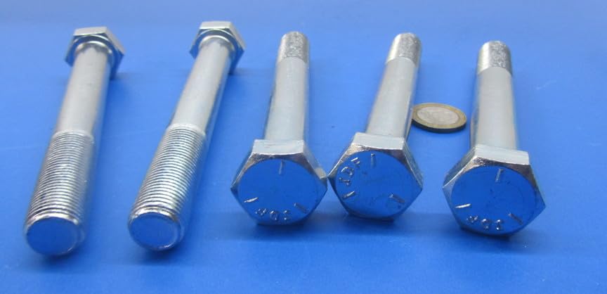 Grade 5 Zinc Steel Hex Bolts RH PT 5/8"-18 x 5.00 Length 5 pcs